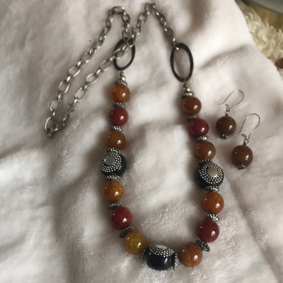Necklace and earrings